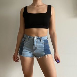 PacSun Two-Tone Jean Shorts, Size 25